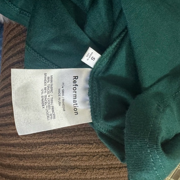 Reformation Women's S Emerald Green Yara One Shoulder Dress Size S - Picture 5 of 5